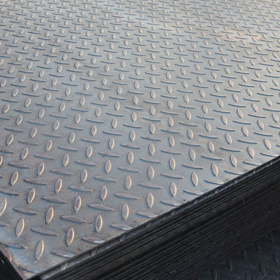 Cina Q235 A36 Ss400 Berlian Karakter Ms Lembar Baja Untuk Dekorasi